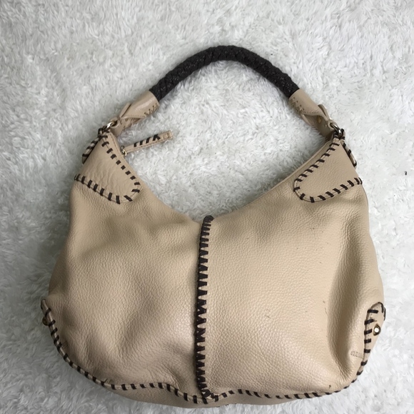 Sondra Roberts Purse Womens Ivory Stitching Casual - Picture 2 of 6